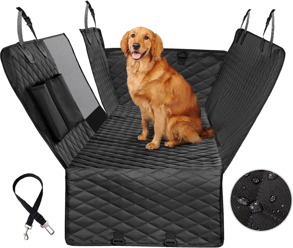 Waterproof Dog Car Seat Cover w/ Mesh Window
